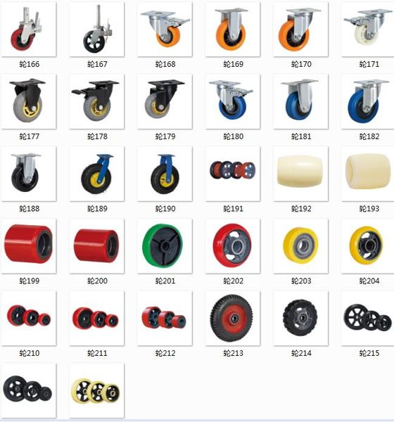 Casters, rollers and wheels, assorted designs – Buffer casters