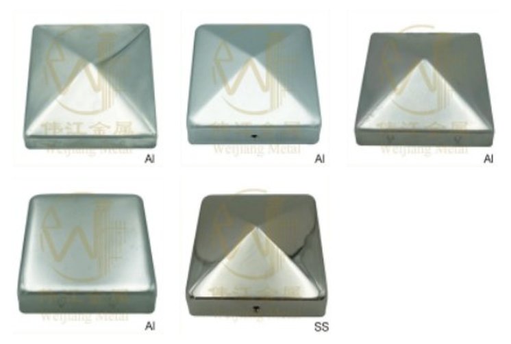 Aluminium and stainless steel post caps – Post caps