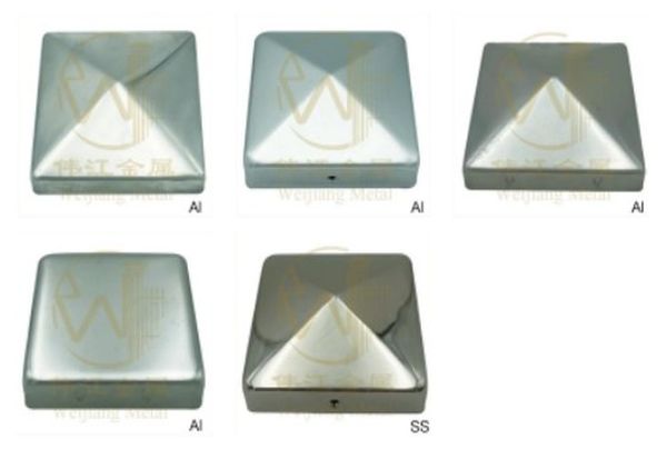 Aluminium and stainless steel post caps – Post caps