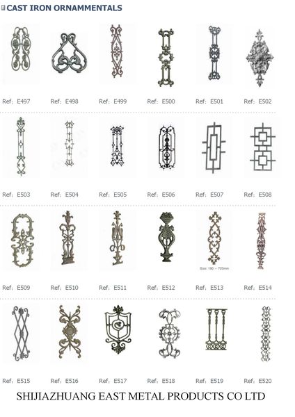 Cast iron baluster panels, assorted designs – Cast iron ornament