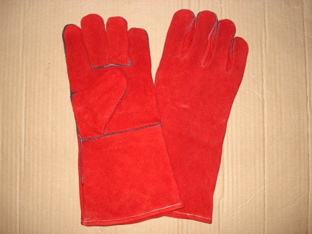 Red leather welding gloves – Welding gloves