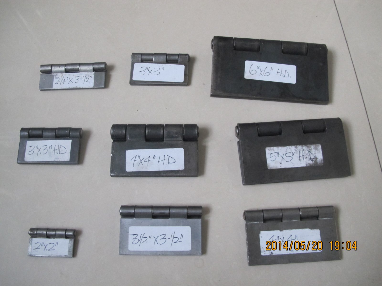 Butt hinges, assorted sizes – Hinges