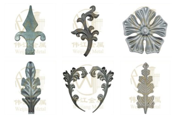 Stamped leaves, rosettes and scrolls – Stamped ornament
