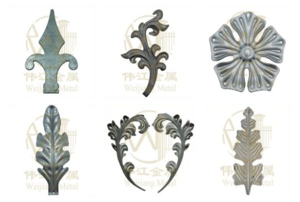 Stamped leaves, rosettes and scrolls – Stamped ornament