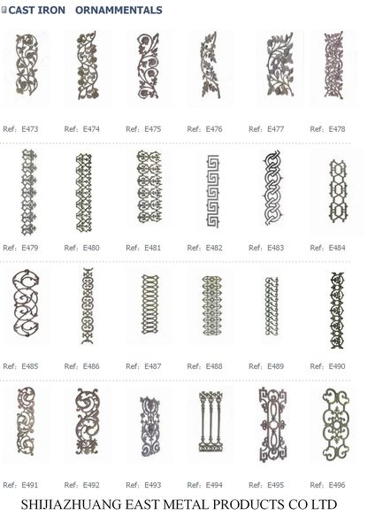 Cast iron border strips, assorted designs – Cast iron ornament