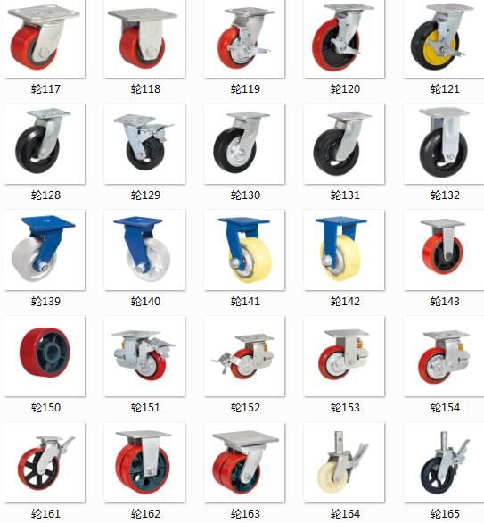 Plate, spring-loaded and scaffold casters – Buffer casters