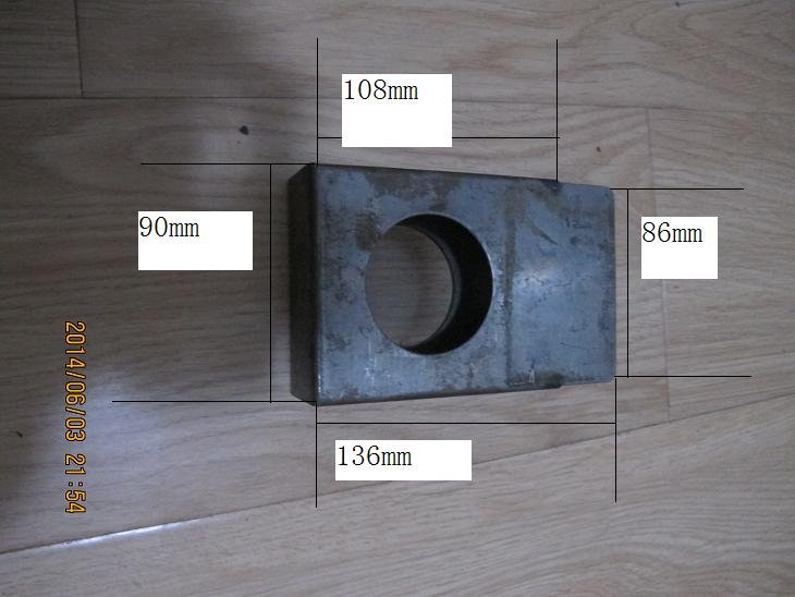 Rectangular lock box, single plain hole – Lock boxes