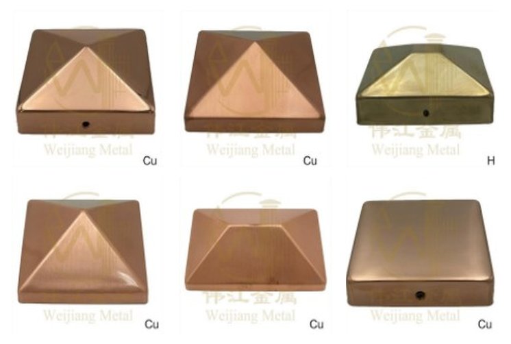 Copper and brass post caps – Post caps