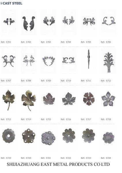 Cast steel leaves and flowers – Cast steel ornament