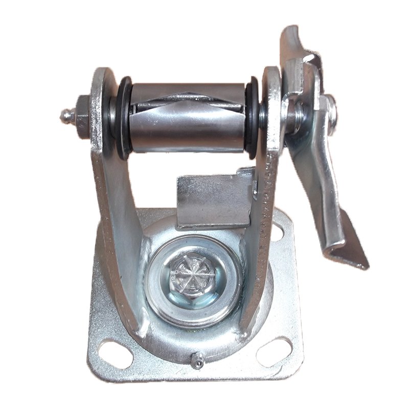 Swivel caster bracket with side brake – Industrial casters
