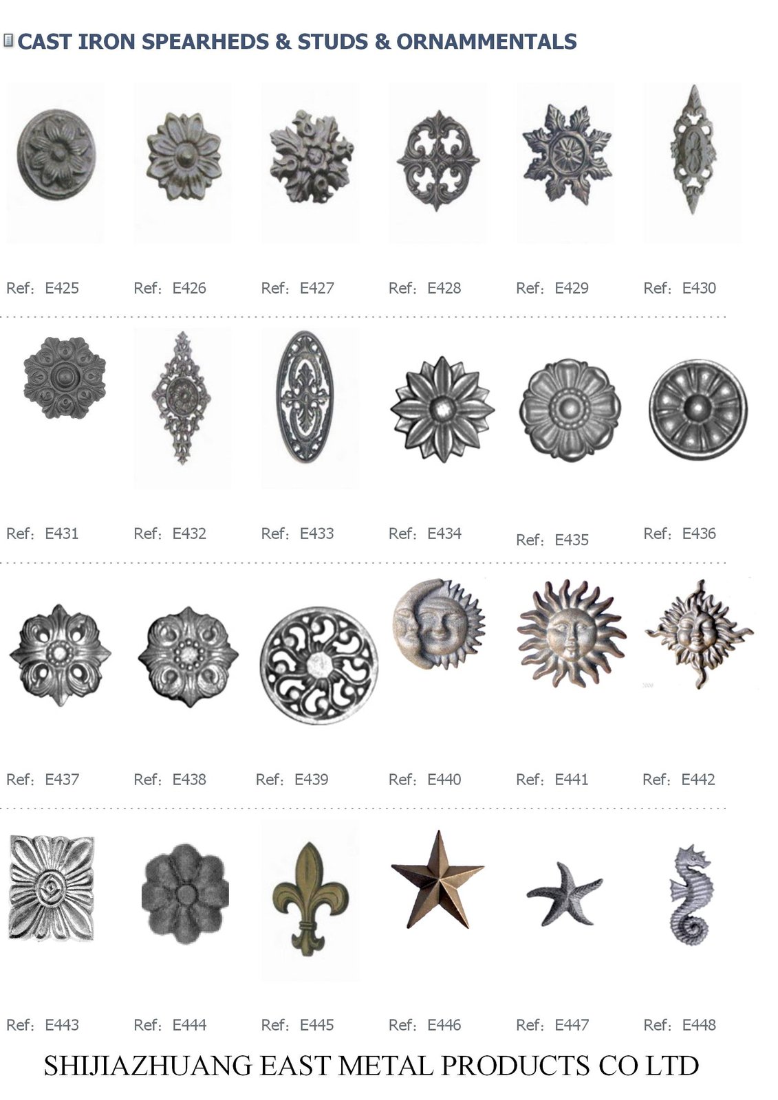 Cast iron rosettes and medallions – Cast iron ornament