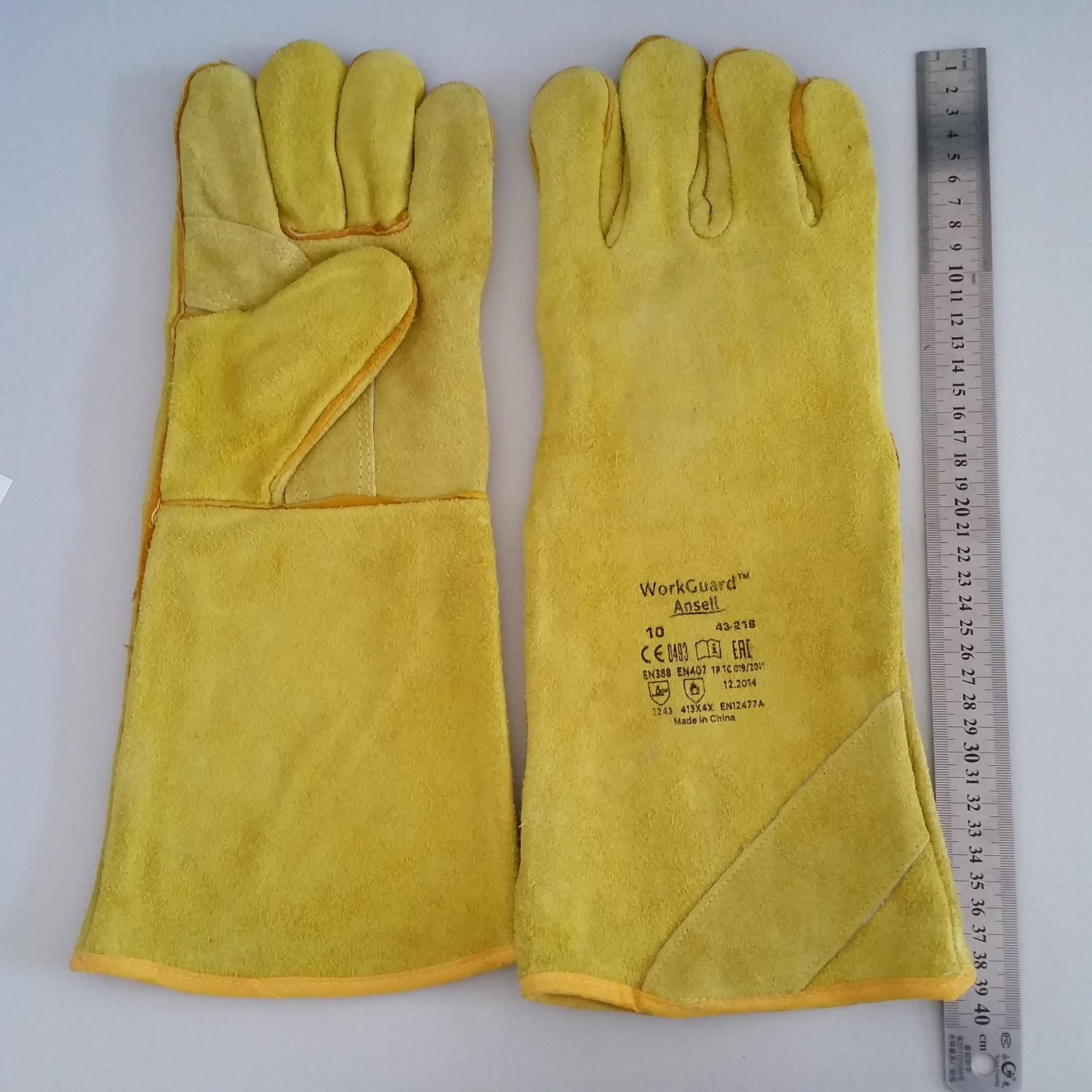 Yellow leather welding gloves – Welding gloves