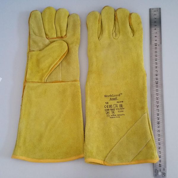 Yellow leather welding gloves – Welding gloves