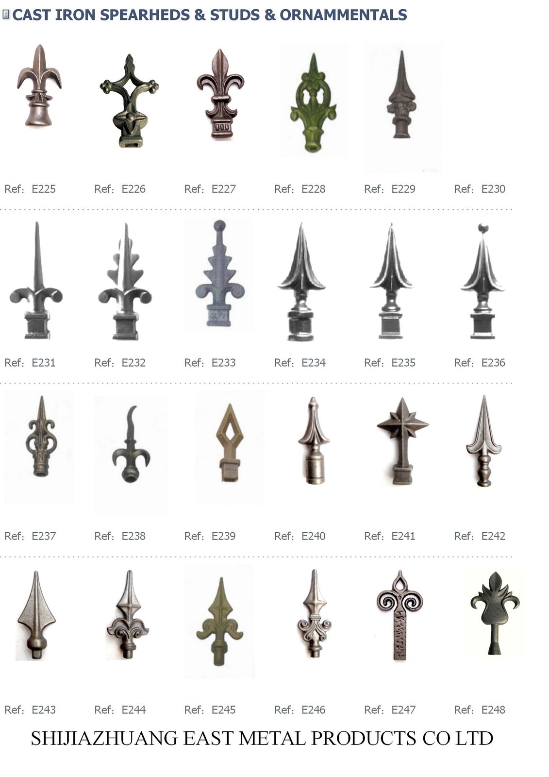 Cast iron fleur-de-lis spear points – Cast iron ornament