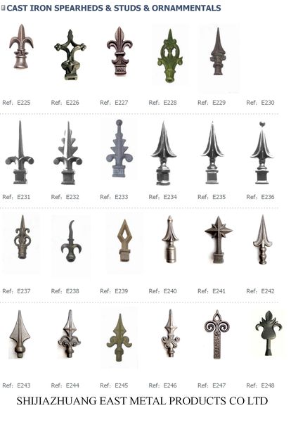 Cast iron fleur-de-lis spear points – Cast iron ornament